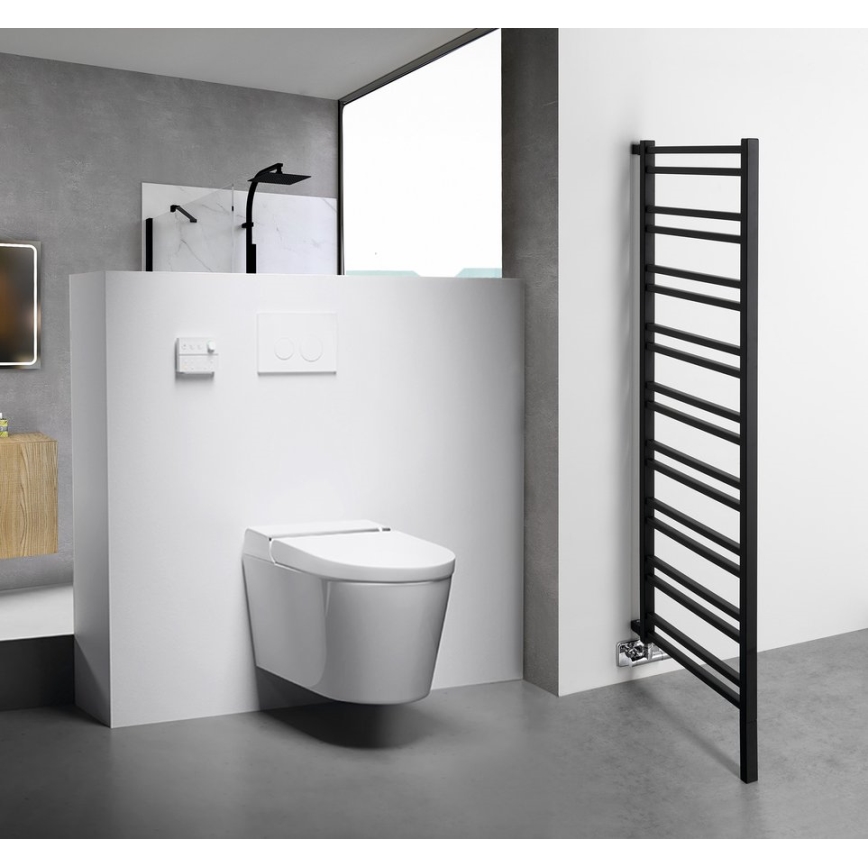 Sapho - Grzejnik łazienkowy METRO SPACE 525W 55x143 cm czarny mat