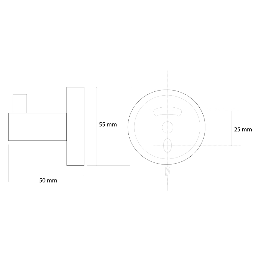 Sapho - Haczyk ścienny X-ROUND 5,5x5 cm złoty