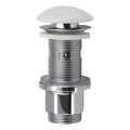 Sapho - Korek umywalkowy Click-Clack BLOK śr. 6,7 cm marmur/biały