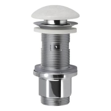 Sapho - Korek umywalkowy Click-Clack BLOK śr. 6,7 cm marmur/biały