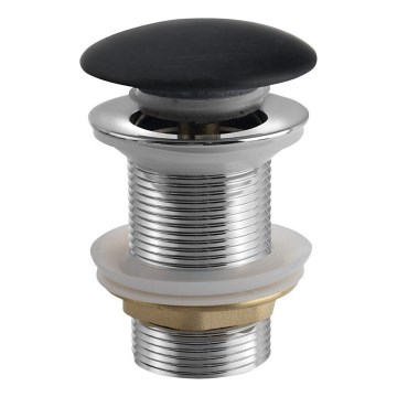 Sapho - Korek umywalkowy Click-Clack BLOK śr. 6,7 cm marquin/matowa czerń