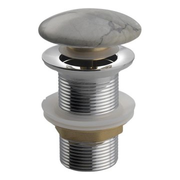 Sapho - Korek umywalkowy Click-Clack DALMA, średnica 6,7 cm, szary