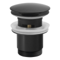 Sapho - Korek umywalkowy Click-Clack śr. 6,7 cm, matowa czerń
