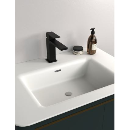 Sapho - Kran do umywalki CUBEMIX 15,3 cm matowy czarny