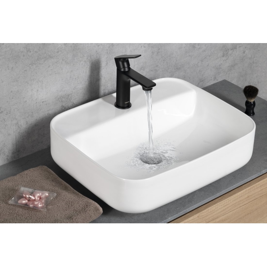 Sapho - Kran do umywalki PAX 16,5 cm matowy czarny