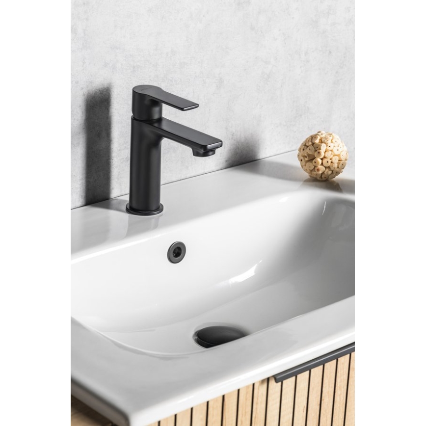 Sapho - Kran do umywalki PAX 16,5 cm matowy czarny