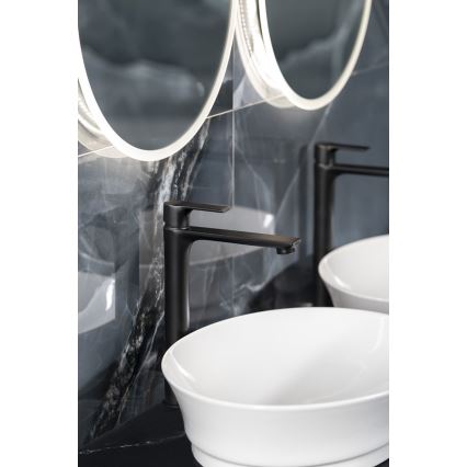 Sapho - Kran do umywalki PAX 31,5 cm matowy czarny