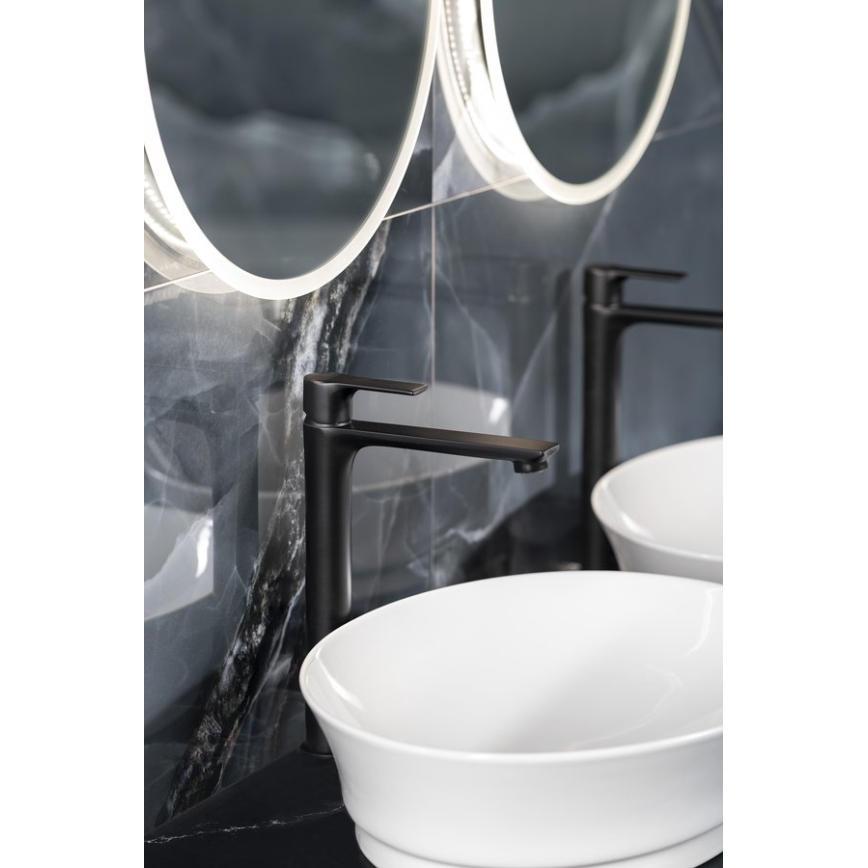 Sapho - Kran do umywalki PAX 31,5 cm matowy czarny