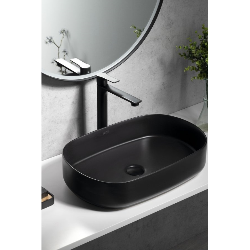 Sapho - Kran do umywalki PAX 31,5 cm matowy czarny