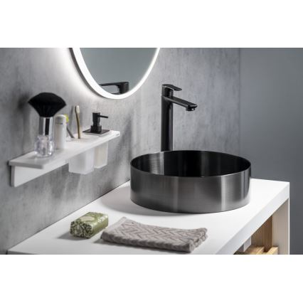 Sapho - Kran do umywalki PAX 31,5 cm matowy czarny