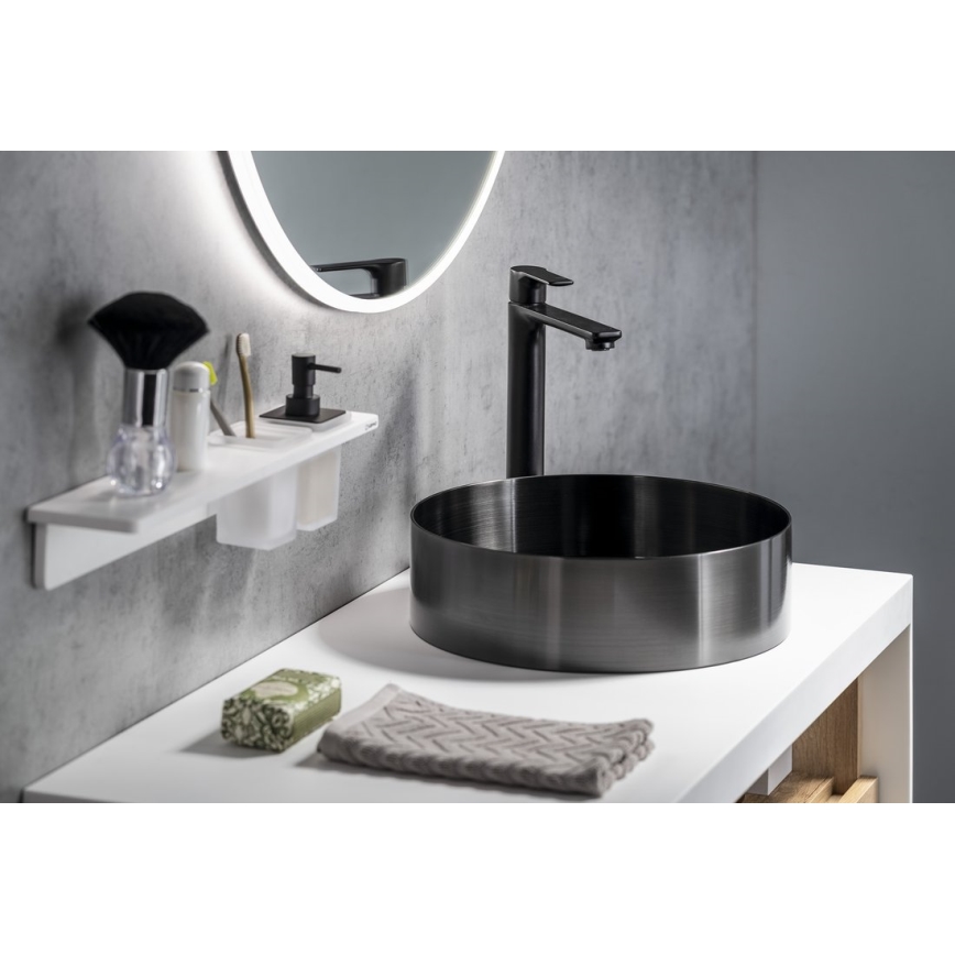 Sapho - Kran do umywalki PAX 31,5 cm matowy czarny