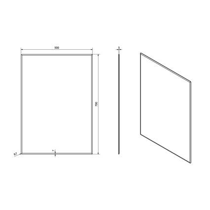 Sapho - Lustro ACCORD 50x70 cm bezbarwne