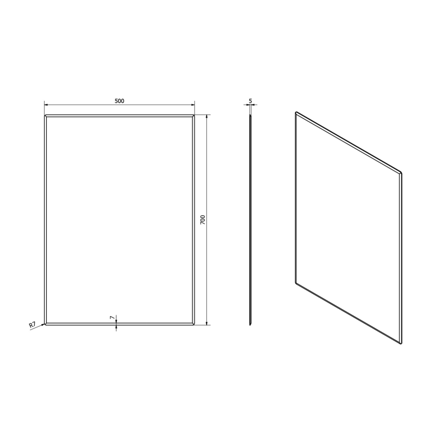 Sapho - Lustro ACCORD 50x70 cm bezbarwne