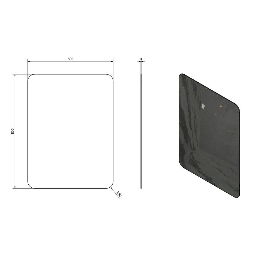 Sapho - Lustro ISHAPE 60x80 cm