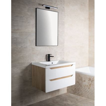 Sapho - Lustro w ramie AROWANA 60x80 cm czarny mat