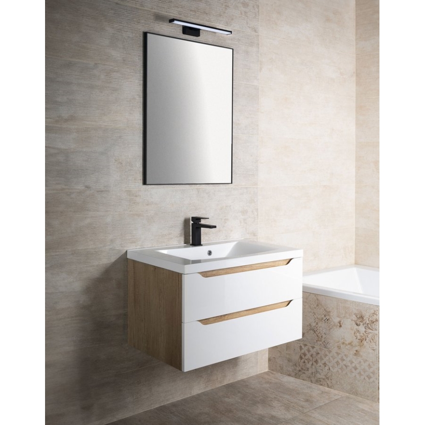 Sapho - Lustro w ramie AROWANA 60x80 cm czarny mat