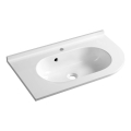 Sapho - Narożna umywalka wpuszczana PULSE 75x43 cm marmur/biały