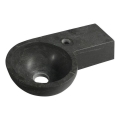 Sapho - Narożna wisząca umywalka BLOK 40x23 cm prawa/antracyt