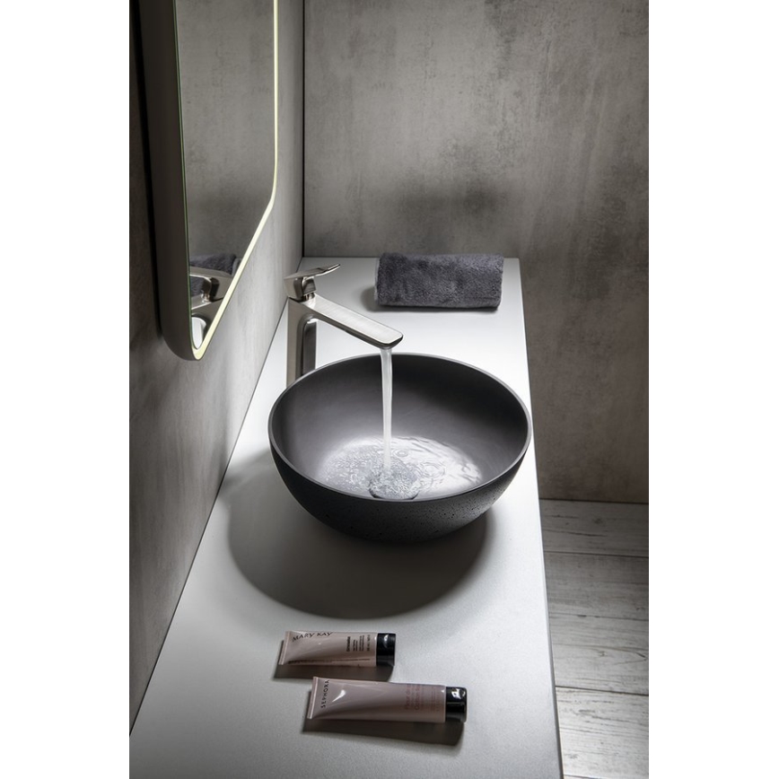 Sapho - Umywalka nablatowa FORMIGO Ø 39 cm beton/antracyt