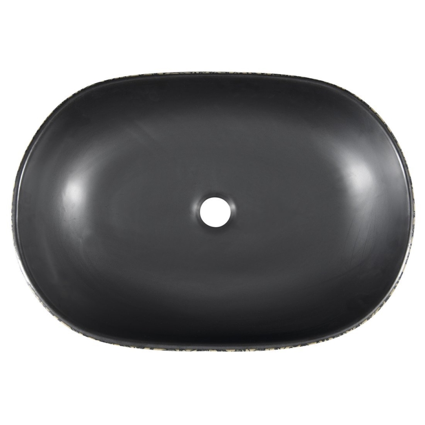 Sapho - Umywalka nablatowa PRIORI 60x40 cm ceramika/czarna/niebieska