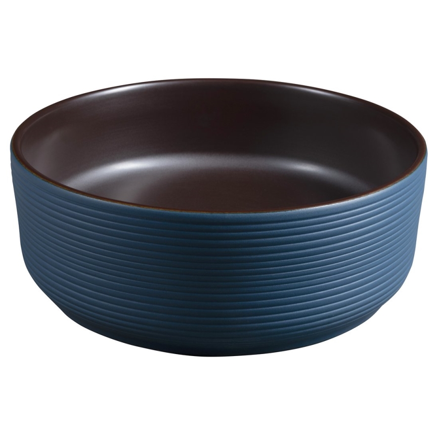 Sapho - Umywalka nablatowa PRIORI, Ø 41 cm, brązowo-niebieska