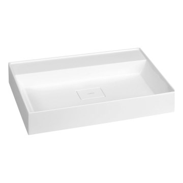 Sapho - Umywalka wisząca GODIVA 68x44 cm marmur/biała