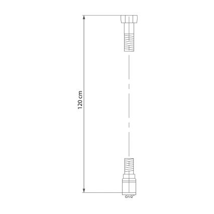 Sapho - Wąż prysznicowy SOFTFLEX 120 cm, srebrny metalik
