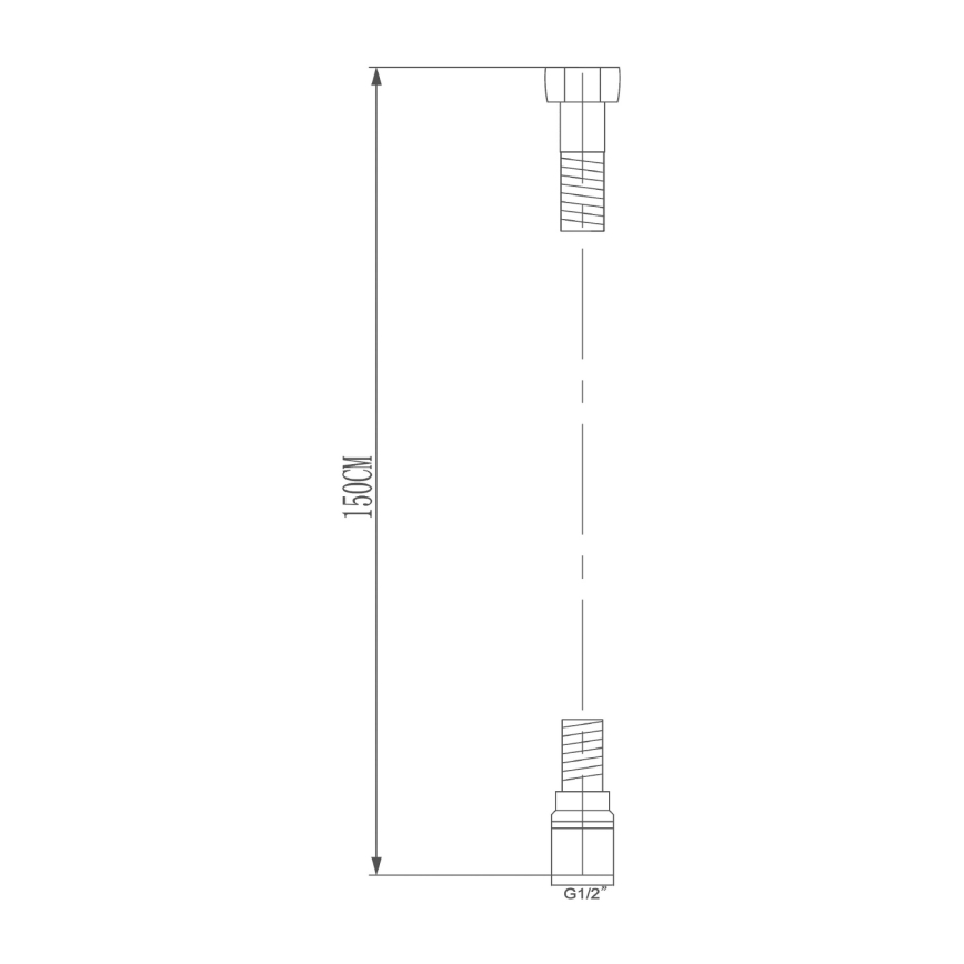 Sapho - Wąż prysznicowy SOFTFLEX 150 cm srebrny