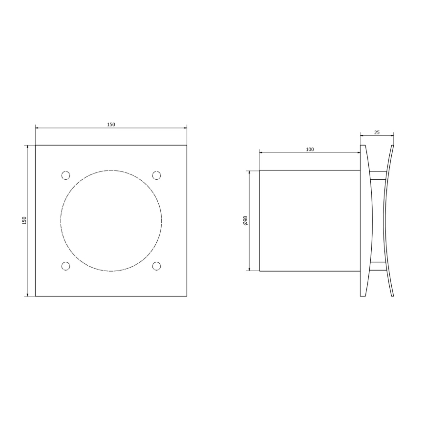 Sapho - Wentylator osiowy z wyłącznikiem czasowym EIRA 15W/230V biały