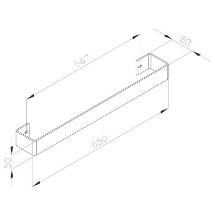 Sapho - Wieszak ścienny na ręczniki COLONNA 8x65 cm szczotkowana stal nierdzewna