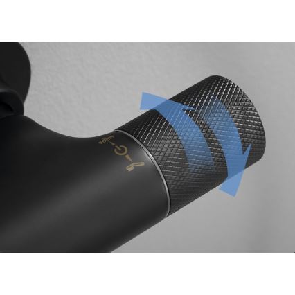 Sapho - Zestaw prysznicowy z baterią SOLARIS, czarny mat