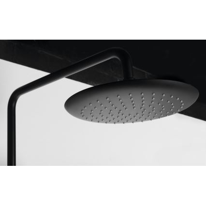 Sapho - Zestaw prysznicowy z baterią SOLARIS, czarny mat