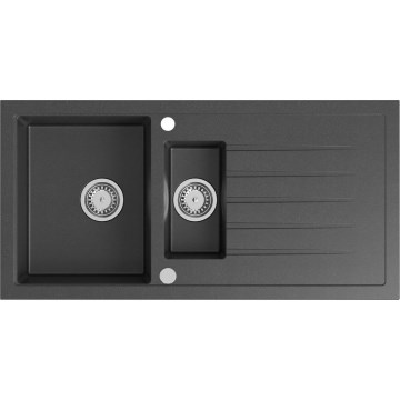 Sapho - Zlew kuchenny 100x50 cm granit/czarny