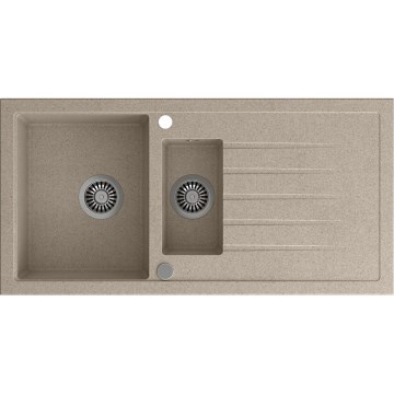 Sapho - Zlewozmywak kuchenny 100x50 cm granitowy/beżowy
