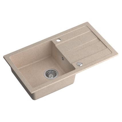 Sapho - Zlewozmywak kuchenny 77x44 cm granit/beżowy