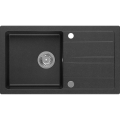 Sapho - Zlewozmywak kuchenny 77x44 cm granit/czarny