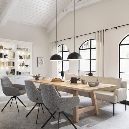 Schöner Wohnen 11728-18 - Lampa wisząca ALI na przewodzie 1xE27/25W/230V, średnica 38 cm, czarna