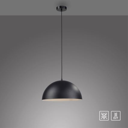 Schöner Wohnen 11728-18 - Lampa wisząca ALI na przewodzie 1xE27/25W/230V, średnica 38 cm, czarna