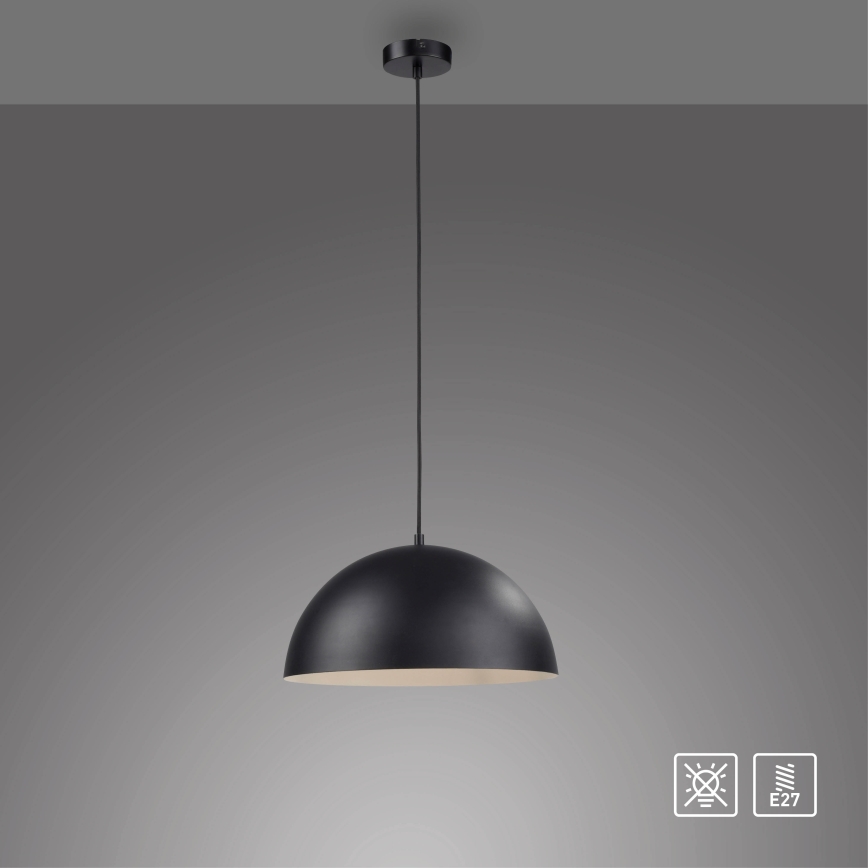 Schöner Wohnen 11728-18 - Lampa wisząca ALI na przewodzie 1xE27/25W/230V, średnica 38 cm, czarna