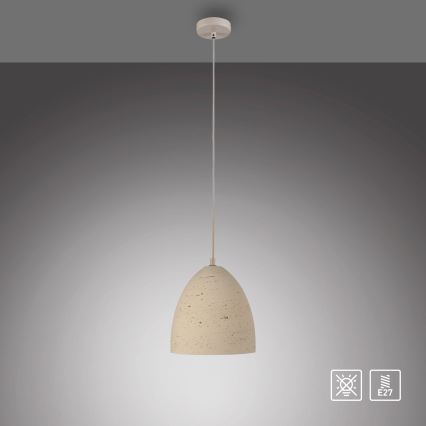 Schöner Wohnen 12540-42 - Lampa wisząca na przewodzie TRAVENTA 1xE27/40W/230V, śr. 21 cm, beton