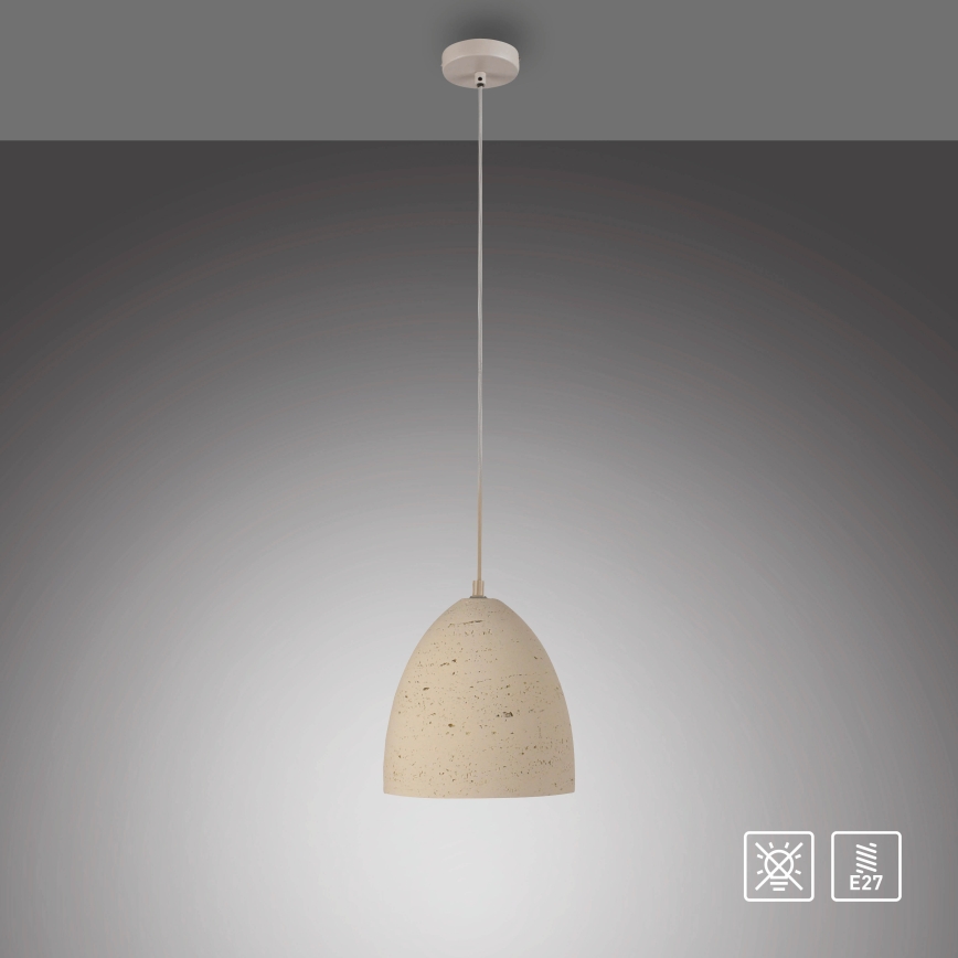 Schöner Wohnen 12540-42 - Lampa wisząca na przewodzie TRAVENTA 1xE27/40W/230V, śr. 21 cm, beton