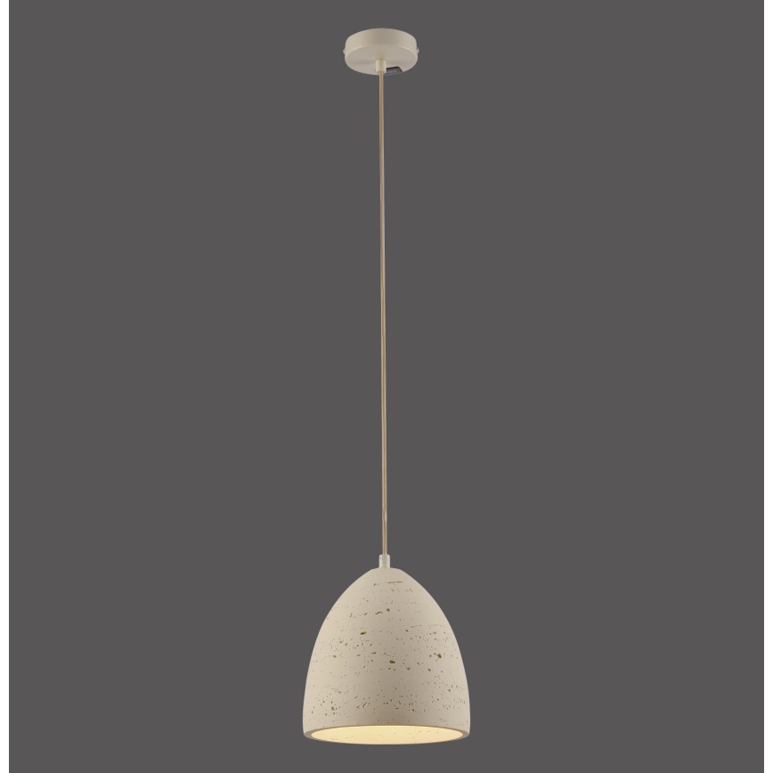 Schöner Wohnen 12540-42 - Lampa wisząca na przewodzie TRAVENTA 1xE27/40W/230V, śr. 21 cm, beton