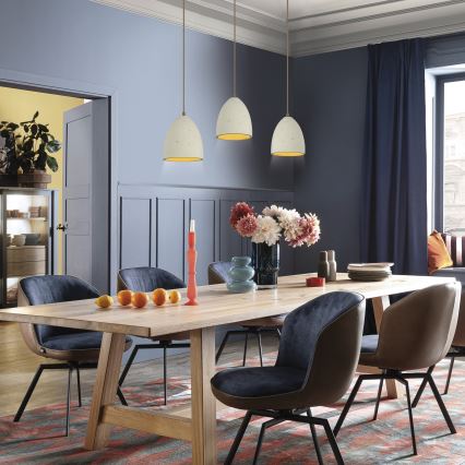 Schöner Wohnen 12541-42 - Lampa wisząca TRAVENTA na lince 3xE27/40W/230V, betonowa