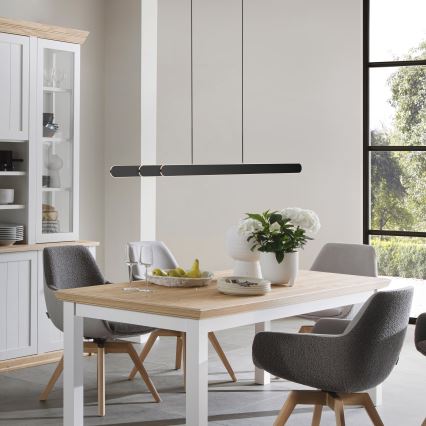 Schöner Wohnen 12577-18 - ściemnialny żyrandol LED na linkach ADRIANA ROUND 2xLED/24W/230V 2700/3000/3500/4000/5000K czarny