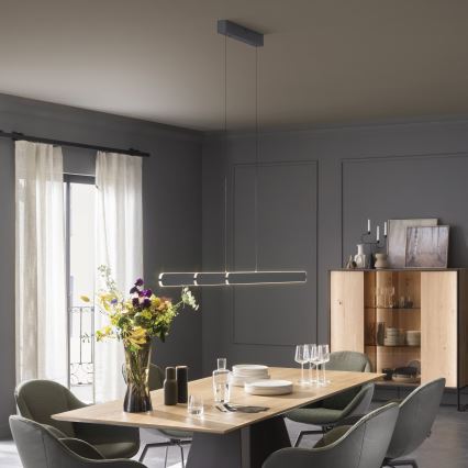 Schöner Wohnen 12577-18 - ściemnialny żyrandol LED na linkach ADRIANA ROUND 2xLED/24W/230V 2700/3000/3500/4000/5000K czarny