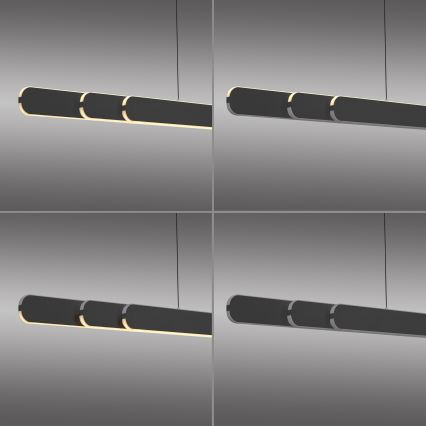 Schöner Wohnen 12577-18 - ściemnialny żyrandol LED na linkach ADRIANA ROUND 2xLED/24W/230V 2700/3000/3500/4000/5000K czarny