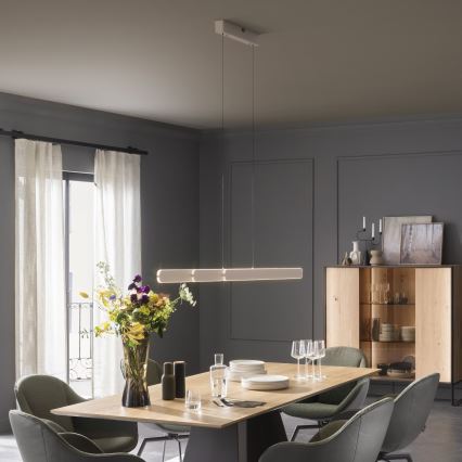 Schöner Wohnen 12577-39 - LED ściemnialny żyrandol na linkach ADRIANA ROUND 2xLED/24W/230V 2700/3000/3500/4000/5000K szary