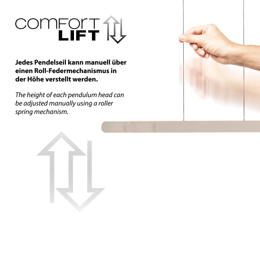 Schöner Wohnen 12577-39 - LED ściemnialny żyrandol na linkach ADRIANA ROUND 2xLED/24W/230V 2700/3000/3500/4000/5000K szary