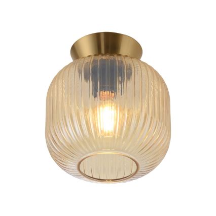 Schöner Wohnen 13574-27 - Lampa sufitowa NAMI 1xE27/25W/230V Ø 20 cm złota/beżowa/przydymiona