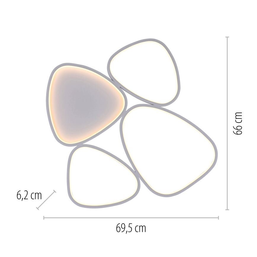 Schöner Wohnen 14038-16 - LED ściemnialna oprawa sufitowa PEBBLES LED/35,5W/230V biała
